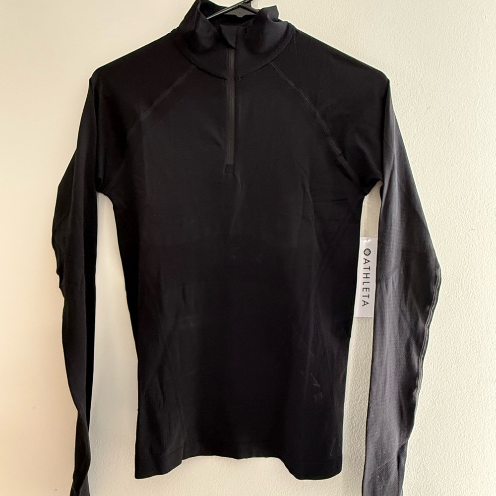 Athleta Womens Momentum 1/2 Zip Long Sleeve Top NWT Brand